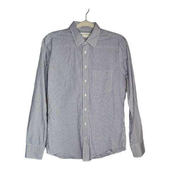 Everlane Mens Button Down Shirt Size S Blue Check Long Sleeve Button Cotton - Picture 1 of 7